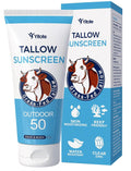 Organic Mineral Sunscreen SPF 50 with Grass-Fed Beef Tallow - Natural, Water-Resistant Face & Body Sun Block
