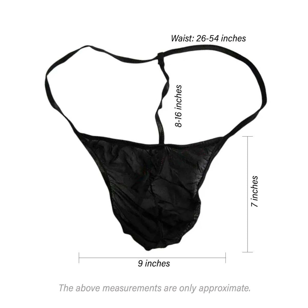 Disposable Women's T-String Thongs for Spray Tanning & Spa Treatments - 60 Pack