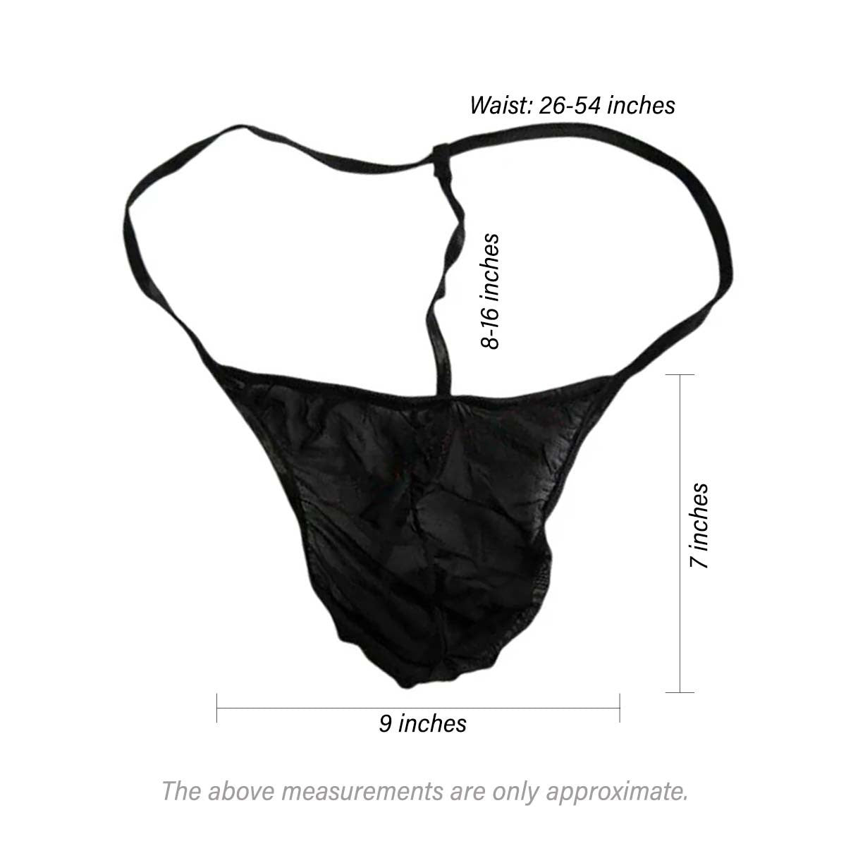 Disposable Women's T-String Thongs for Spray Tanning & Spa Treatments - 60 Pack