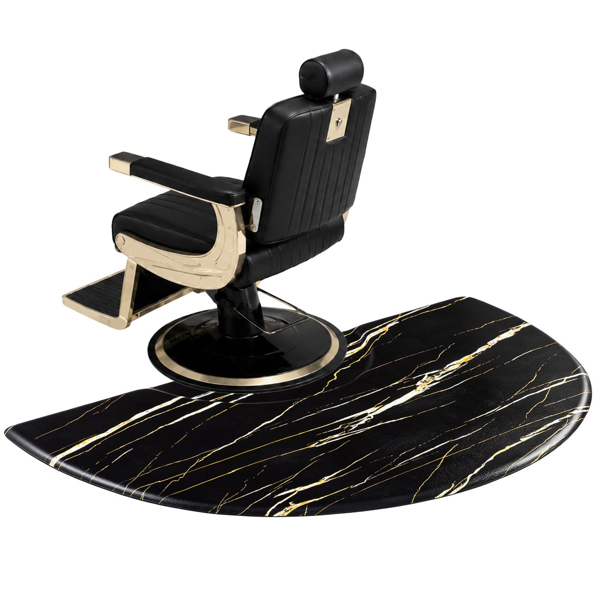 Heavy Duty Salon Floor Mat with 5/8 Inch Cushion and Lightning Pattern for Barber