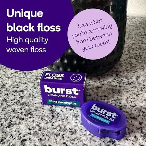 Travel Mint Expanding Dental Floss Pack - 12 Mini Containers, 5.5 Yards