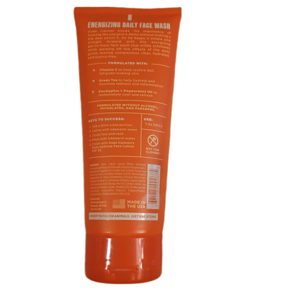 Men's Exfoliating Facial Cleanser - Sulfate-Free Gel with Vitamin C & Caffeine, 6oz (Lot of 2)