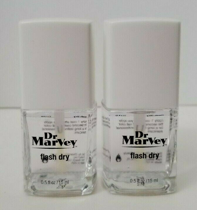 2-Pack Dr Marvey Flash Dry Nail Top Coat - 0.5 oz Fast-Drying Finish