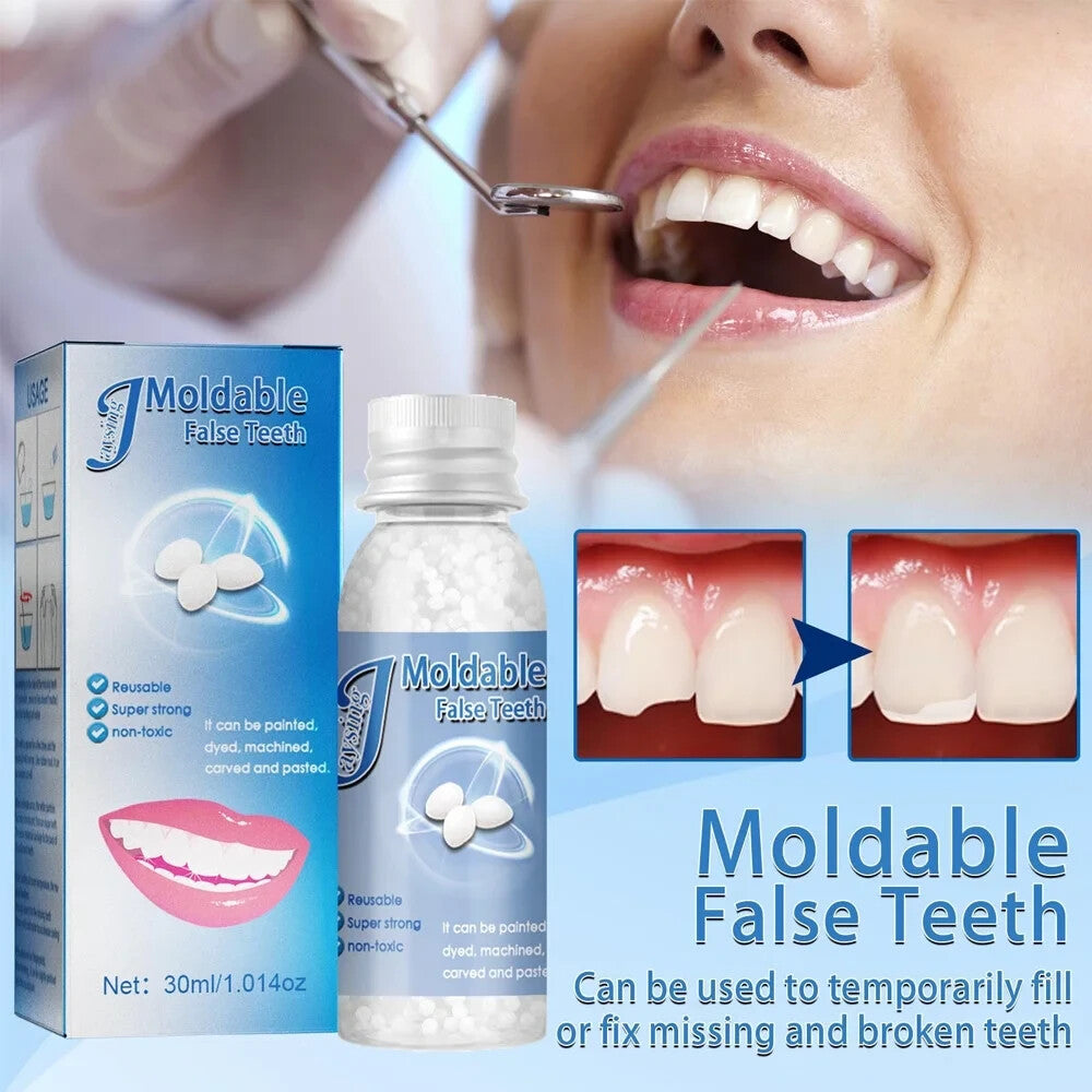 Temporary Dental Repair Kit Moldable False Teeth for Gaps & Broken Teeth