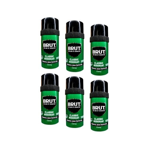 6 Pack Men’s Classic Scent Deodorant Sticks - 2.5 Oz