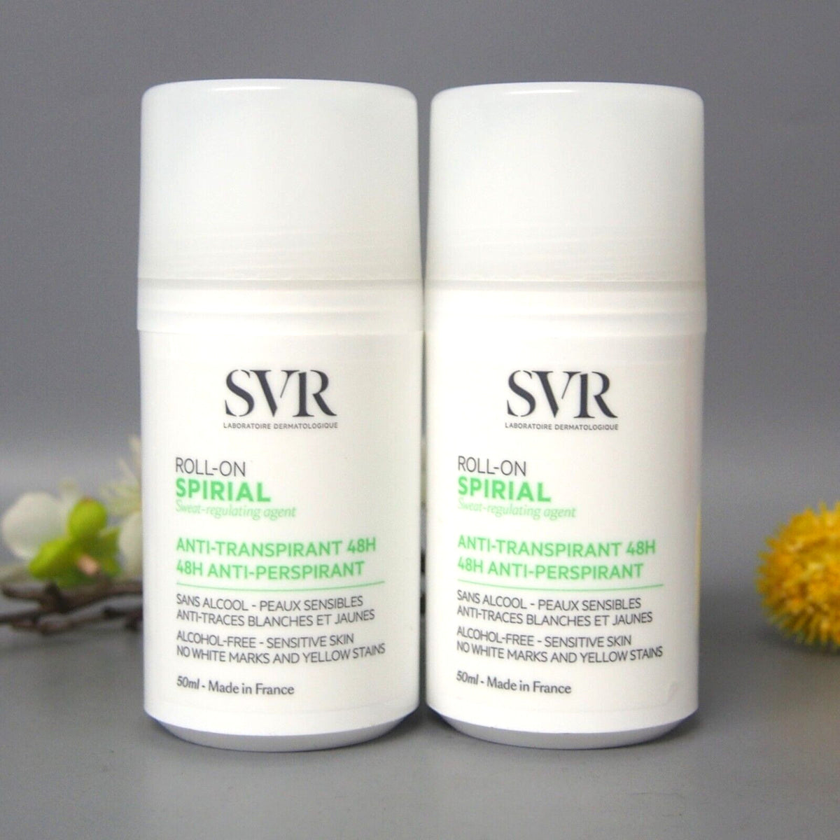 SVR Spirial 48HR Anti-Perspirant Deodorant Roll-On 2 Pack 50ml