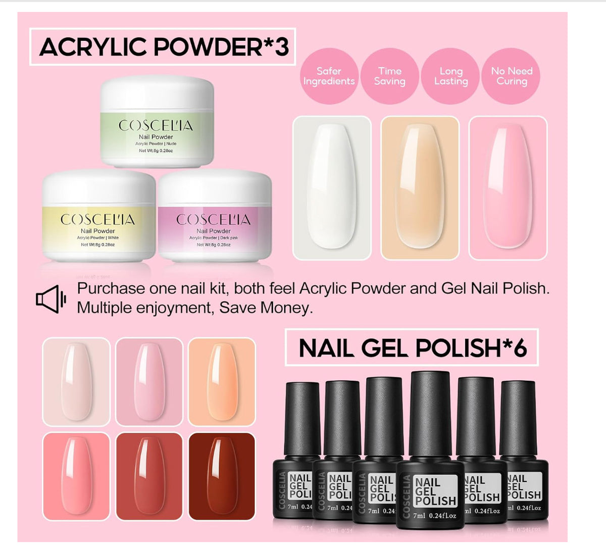 Acrylic Nail Kit for Beginners - Complete Professional Nail Set with Tips & Tools