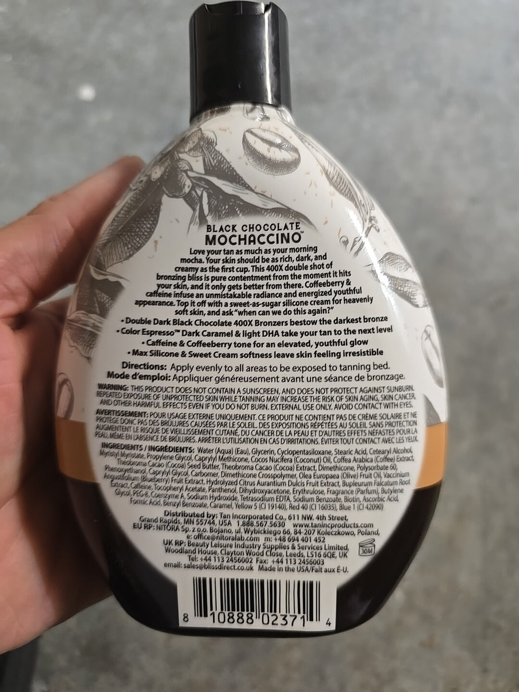 Black Chocolate Mochaccino 400X Espresso Dark Roast Tanning Lotion - Bronzer