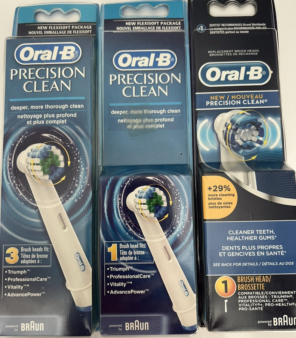 Genuine Oral-B Precision Clean Replacement Brush Heads 1 or 3 Pack