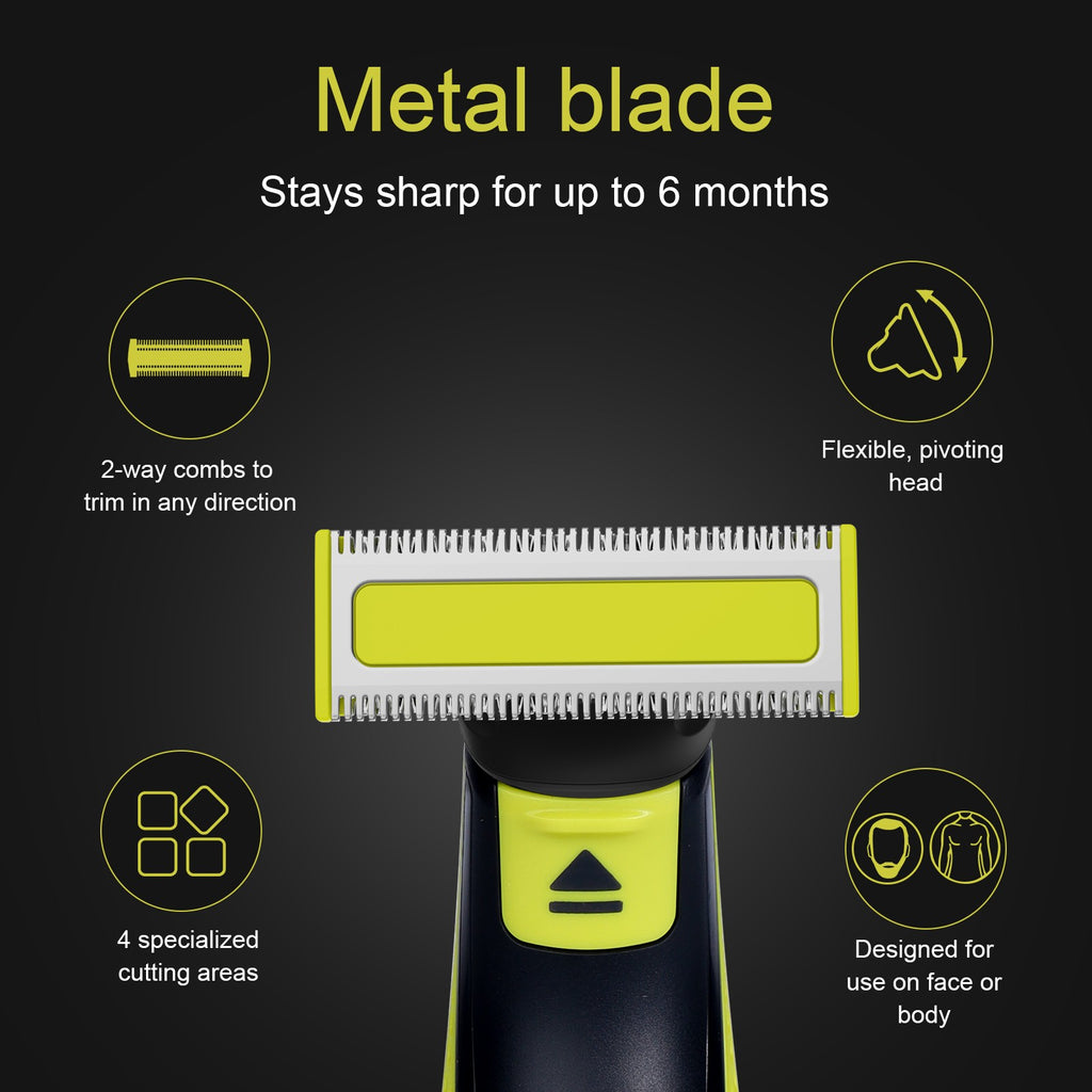 Replacement Shaver Heads with Combs for OneBlade QP2515 QP2520 Series - 4 Pack