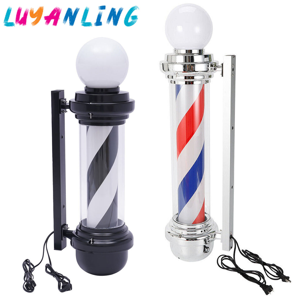 Outdoor LED Barber Pole Light Sign for Hair Salon & Barber Shop 32 Inch