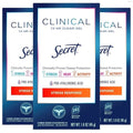 3 Pack Secret Clinical Strength Clear Gel Antiperspirant Deodorant 1.6 Oz