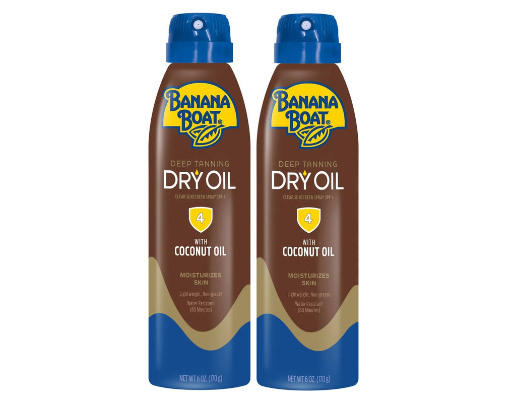 Deep Tanning Dry Oil SPF 4 - Sun Protection & Moisturizing 6oz, Pack of 2