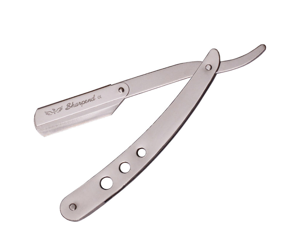 Professional Barber Straight Razor Kit with 10 Blades & Leather Pouch