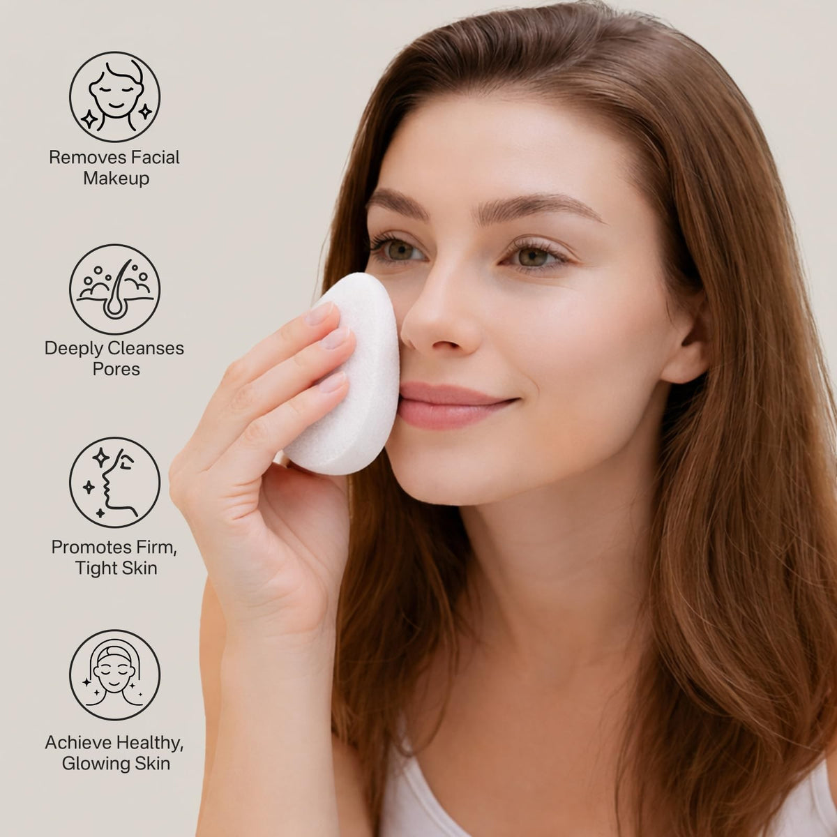 Exfoliating Facial Sponge Pack of 6 - Deep Cleansing & Gentle Scrubbing