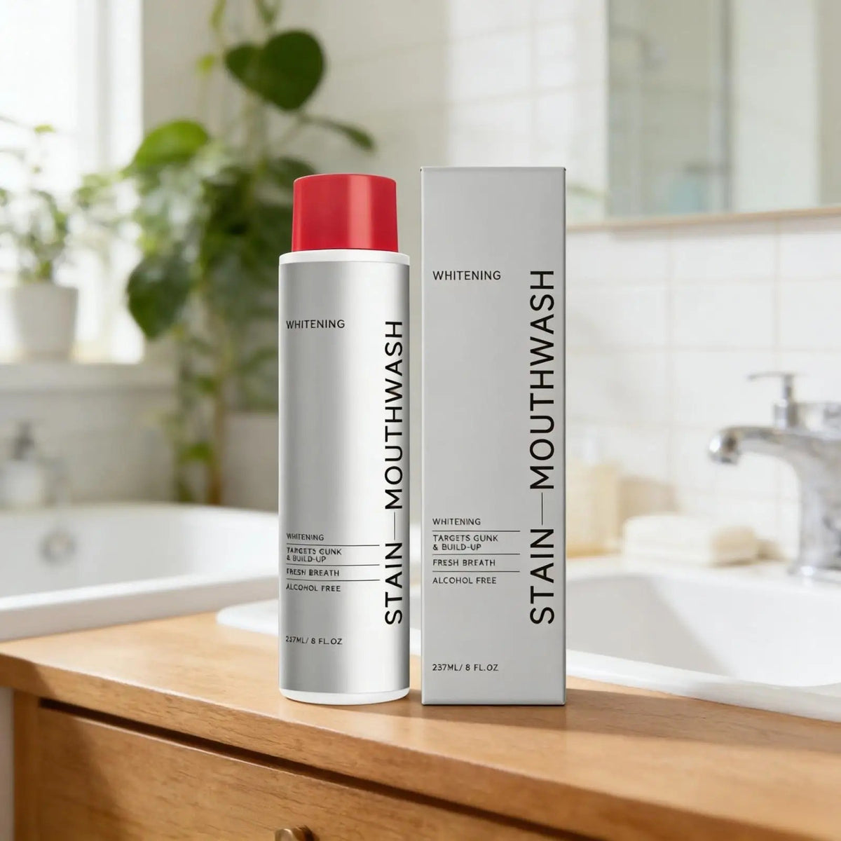 Whitening Mouthwash for Stain Removal & Fresh Breath - 237ml