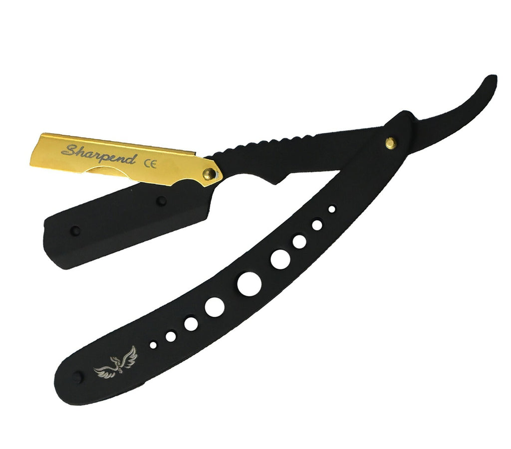 Professional Barber Straight Edge Razor with 100 Blades - Folding Shaving Knife