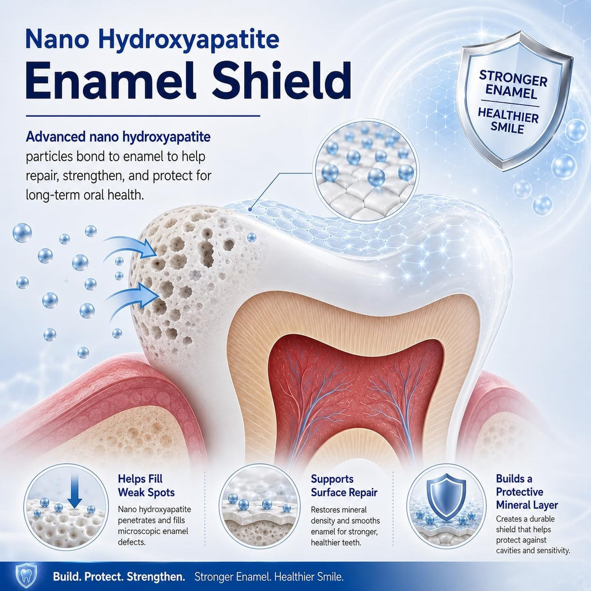 Cavity Healing Tooth Armor Liquid with Nano Hydroxyapatite 2.1 Fl Oz