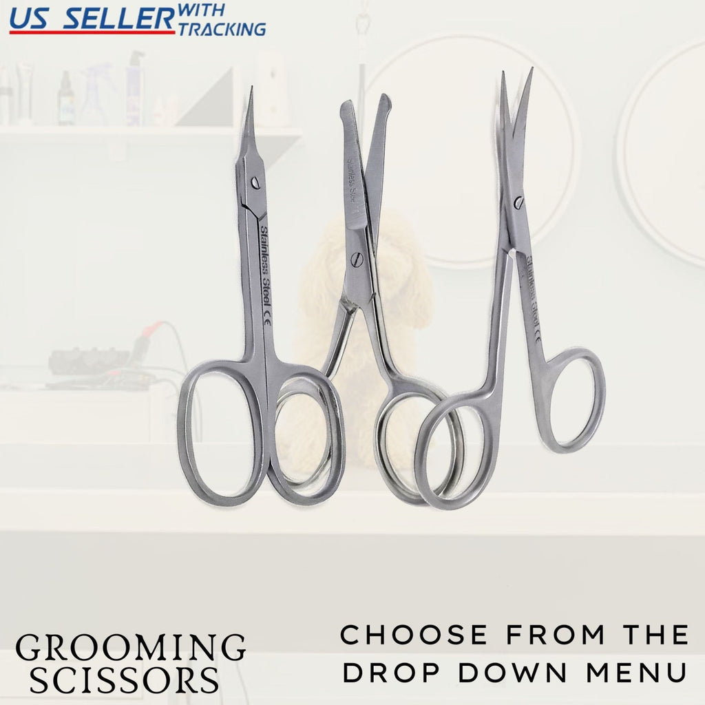 Professional Nail & Cuticle Scissors Set of Three - Manicure Grooming Tools