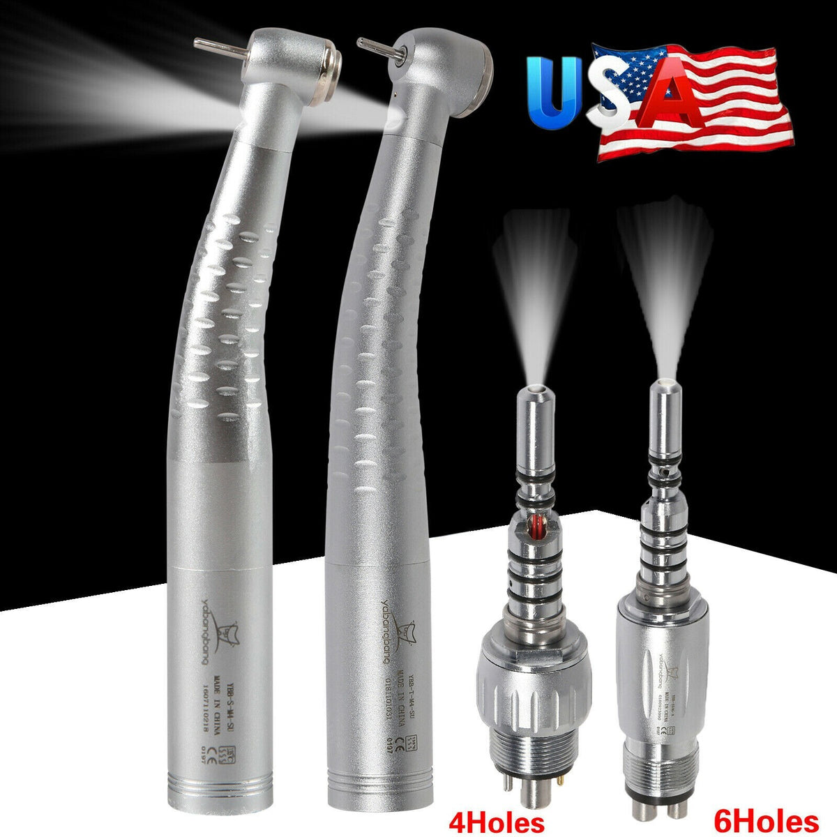 Dental High Speed Fiber Optic Handpiece with Quick Coupler for KaVo - Multiple Sizes