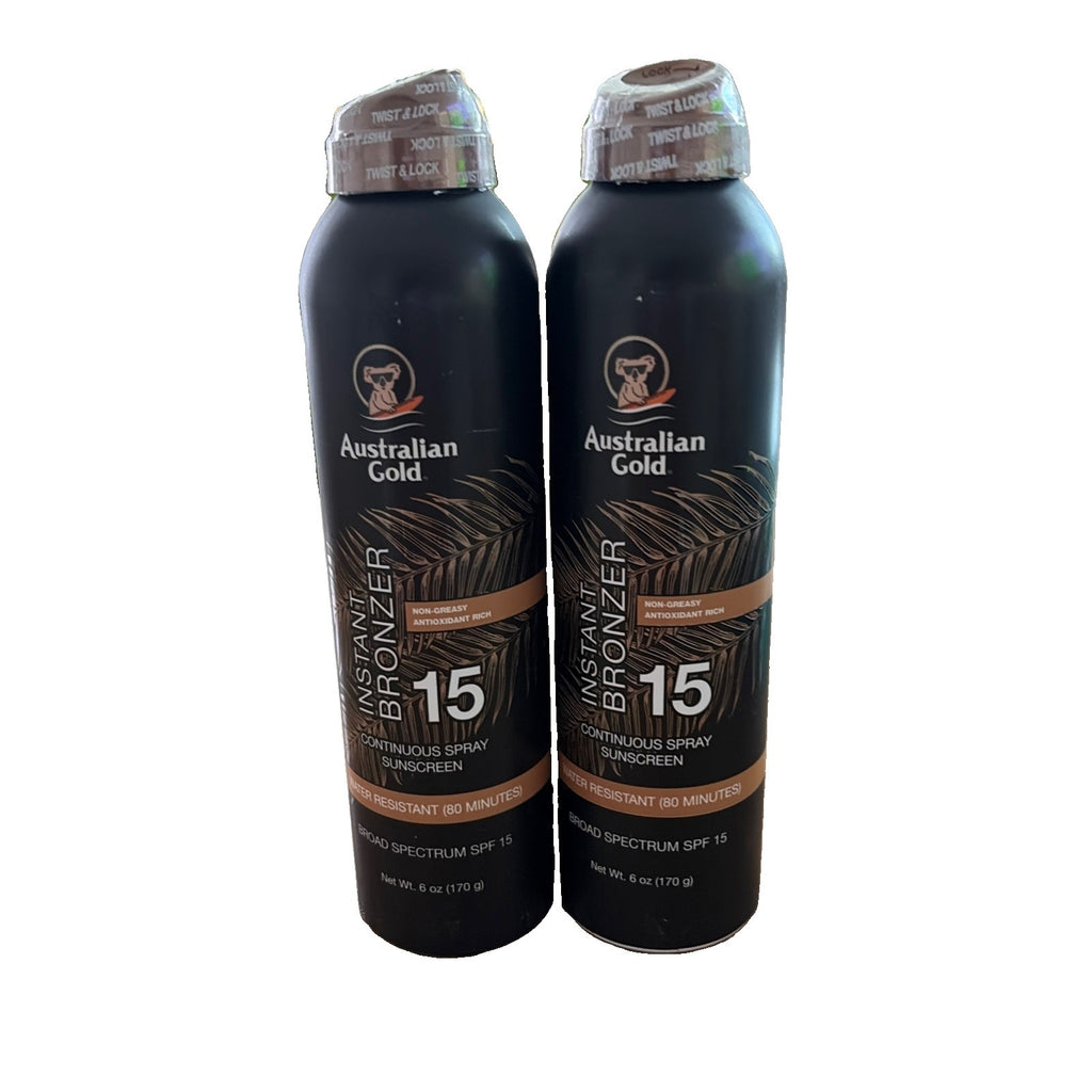 Australian Gold SPF 15 Instant Bronzer Sunscreen 6 oz - Exp. 2027