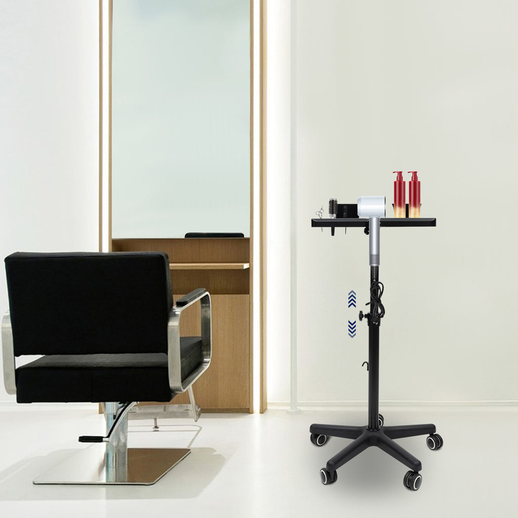 Height Adjustable Salon Tray Cart for Hair Extensions & Styling