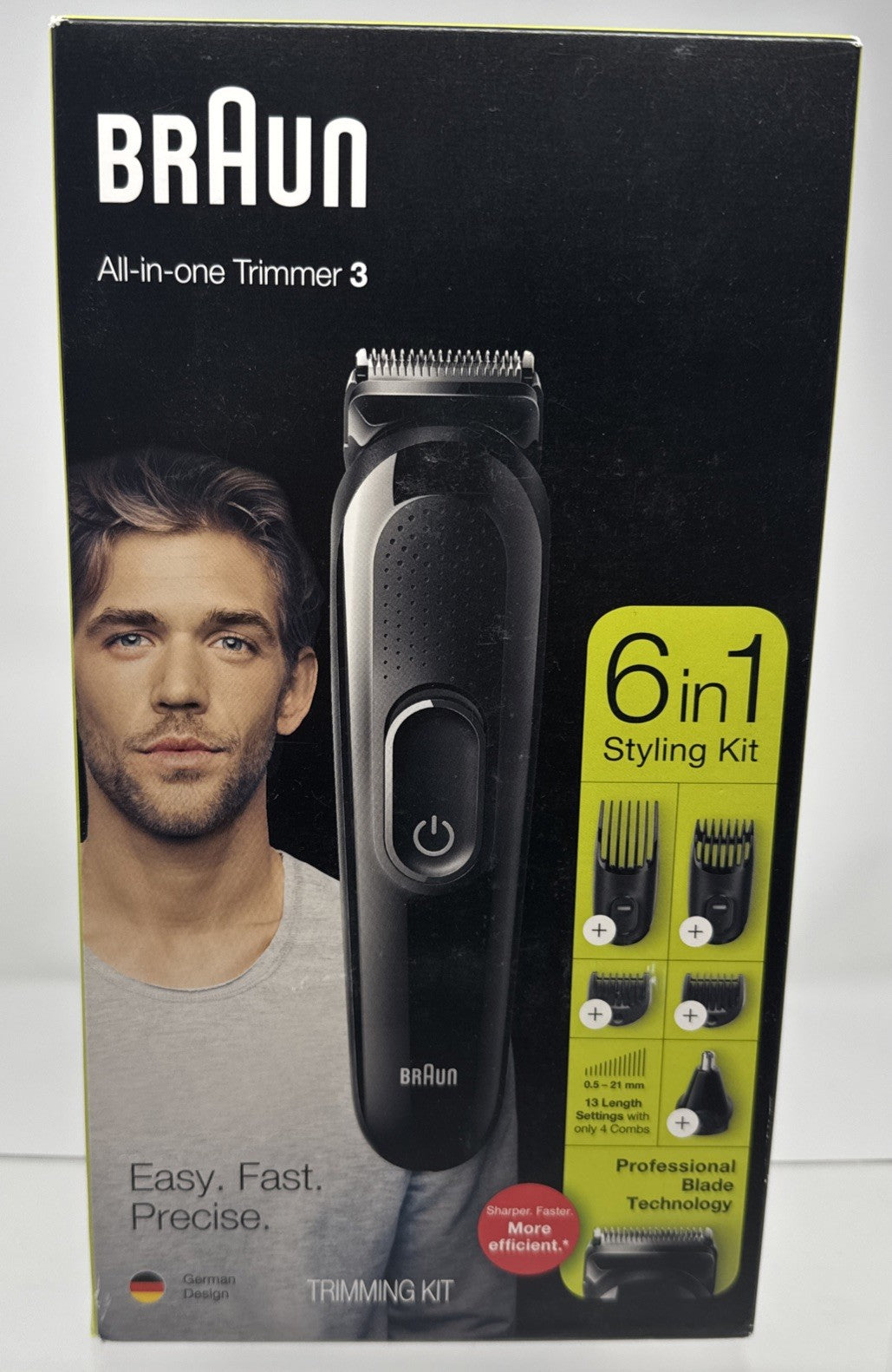 Braun 3-in-1 All-In-One Trimmer Styling Kit - Multi-Function Grooming Tool