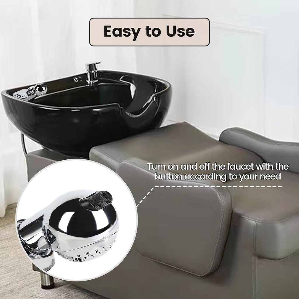 Salon Shampoo Bowl Faucet Kit with Vacuum Breaker, Hose & Sprayer