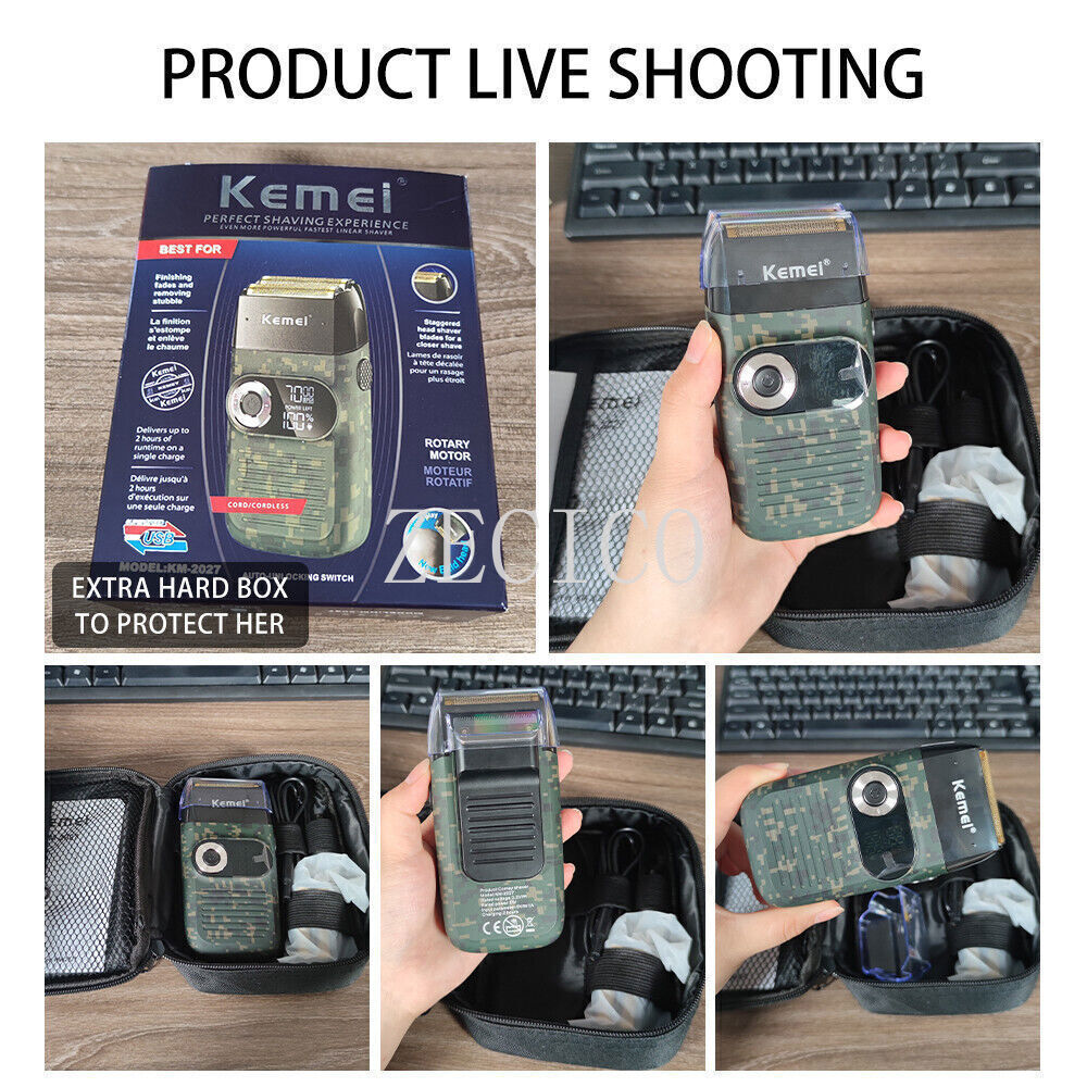 Cordless Electric Shaver for Men with Bald Trimmer - Rechargeable