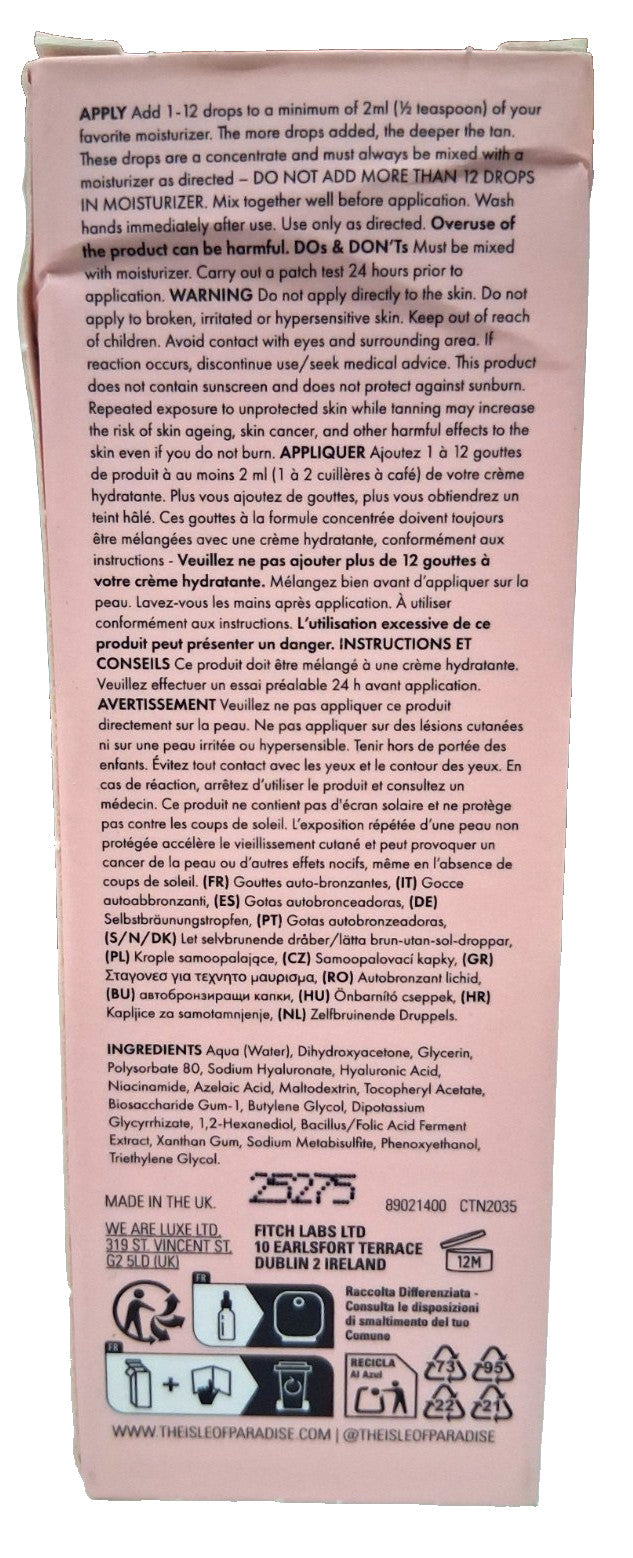Self Tanning Drops Face and Body - Light Shade, 1.01oz, Sun-Kissed Glow