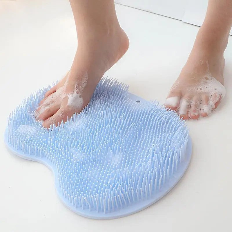 Exfoliating Foot Brush & Back Scrubber with Anti-Slip Suction Cup - Deep Cleansing