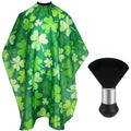 St. Patrick's Day Professional Barber Cape with Neck Duster Brush - Green