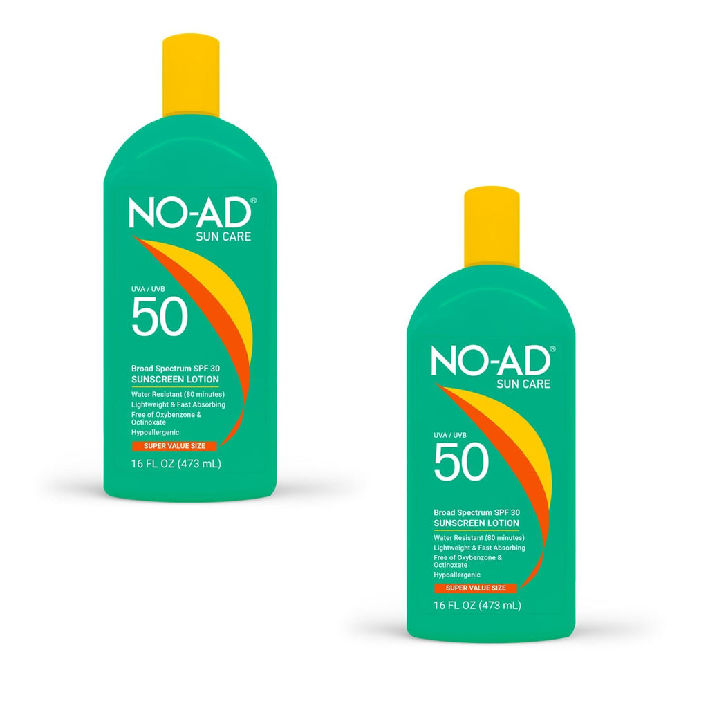SPF 50 Sunscreen Lotion Hypoallergenic Pack of 2 - Broad Spectrum UVA/UVB Protection