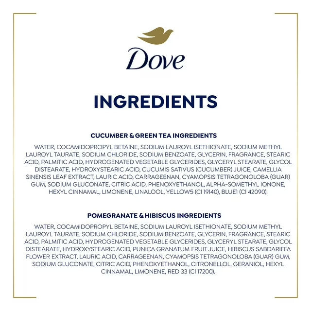 Dove Body Wash 2-Pack Refreshing & Rejuvenating 61.2 Oz - Variety Set