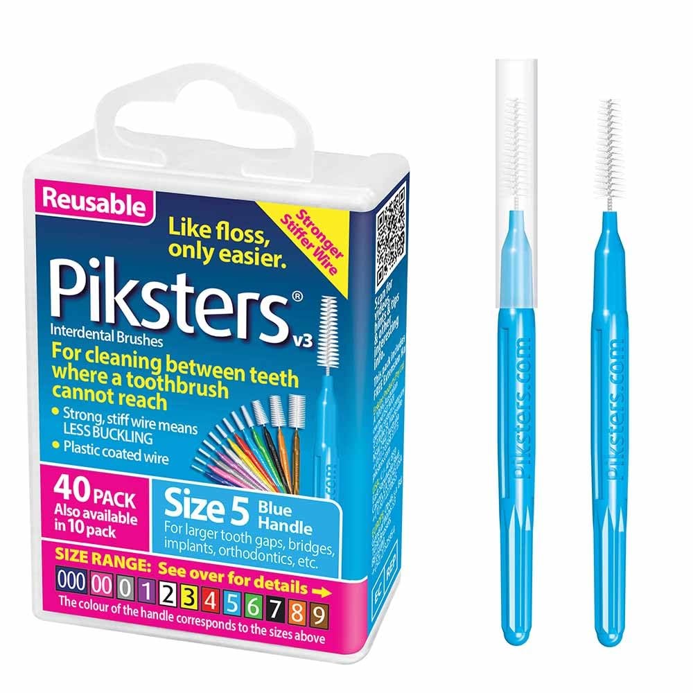 Interdental Brushes 40 Pack Large Gaps Tooth Cleaner Reusable Oral Care