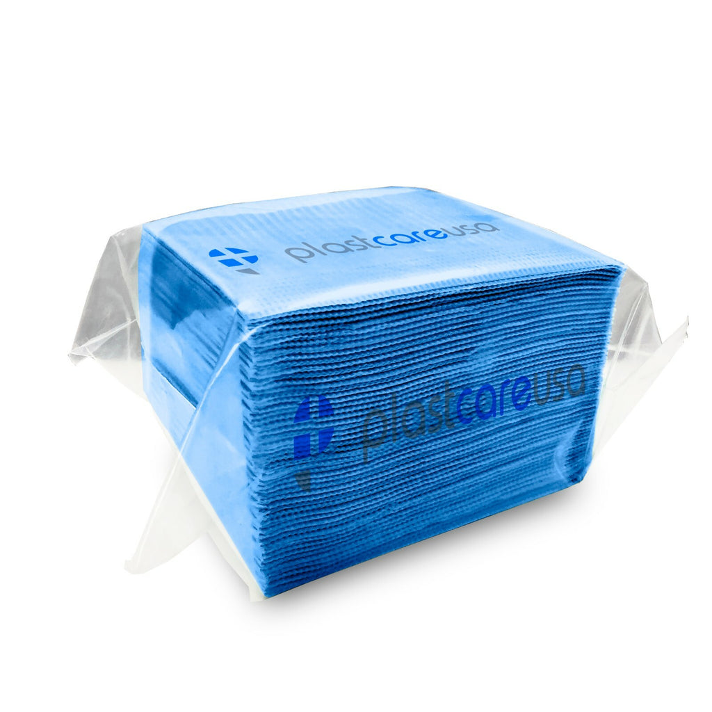 Cobalt Blue Disposable Dental Bibs – 100 Pack for Dental, Tattoo, Tray, Nail & Bed Covers