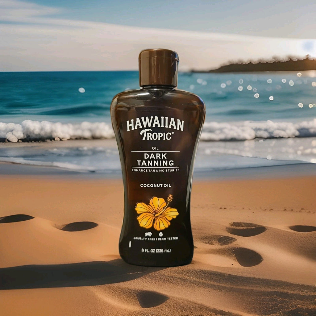 Hawaiian Tropic Dark Tanning Oil Set - Coconut Oil for Enhanced Tan & Moisturizing - 8 Fl Oz Each