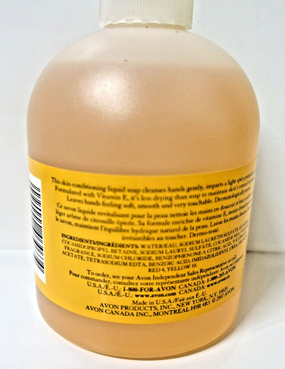 Pumpkin Spice Liquid Hand Soap with Pump - 8.4 oz - Avon Discontinued