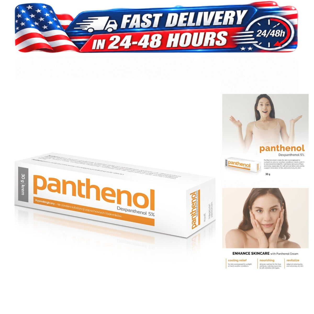 Aflofarm Panthenol After Sun Cream 30g - Soothing Moisturizer for Sensitive Skin