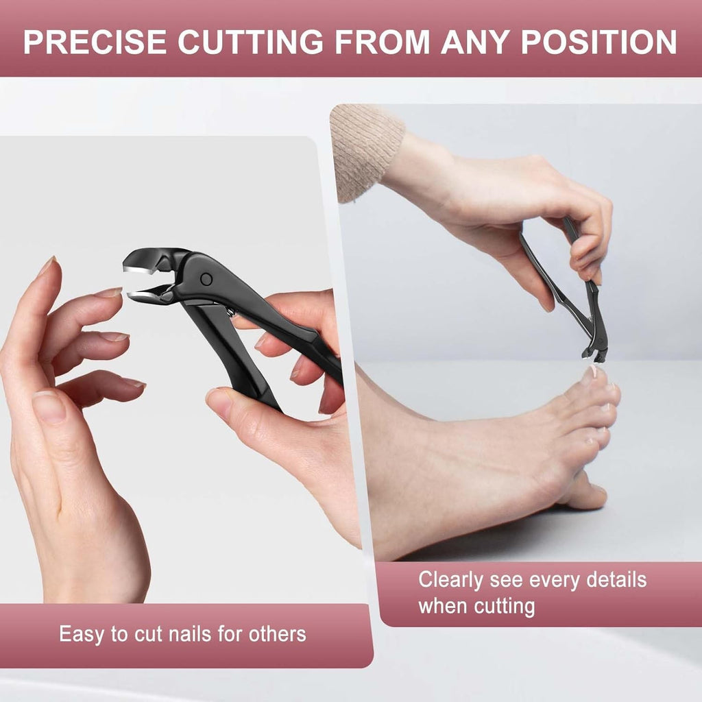 Heavy-Duty Toenail Clippers for Seniors & Men - Large Handle Thick Nail Trim