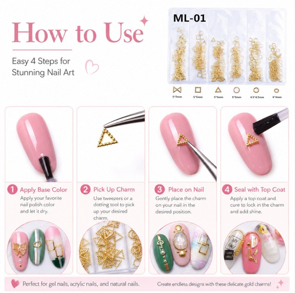 3D Nail Art Rhinestones & Charms Kit for Manicure DIY Creative Decor