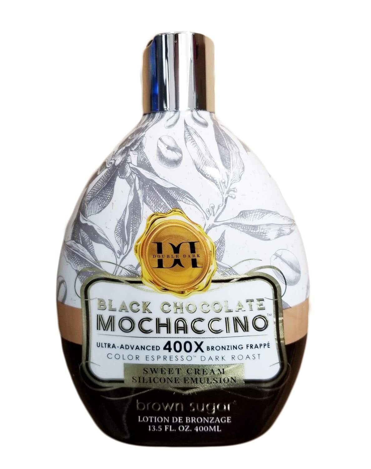 Black Chocolate Mochaccino Tanning Lotion 400X Dark Bronzer for Indoor & Outdoor Use