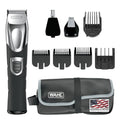 Men's Lithium Ion Beard Trimmer Kit with Multiple Attachments and Self-Sharpening Blades