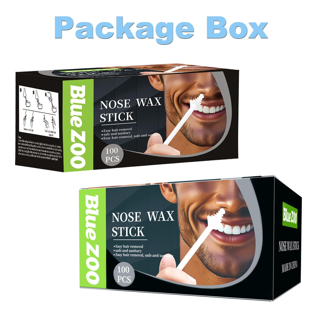 100Pcs Nose Wax Applicator Sticks for Hair Removal & Facial Cleaning