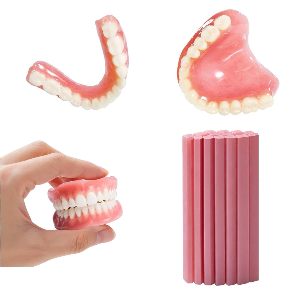 Denture Reline Kit - Soft Cushioning for Upper & Lower Dentures, Reusable, Easy to Apply