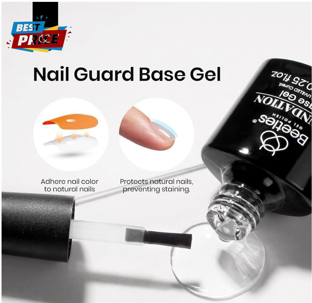 Black and White Gel Nail Polish Set - 4-Piece UV LED Soak-Off Manicure Kit