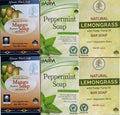 Madina Mango Peppermint Lemongrass Bar Soap Set - 6 Pack, 3.5oz Each