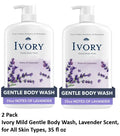 Ivory Mild & Gentle Lavender Body Wash - Pack of 2, 35 fl oz Each