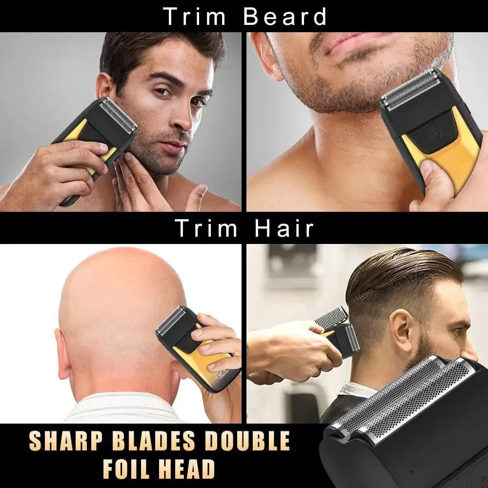 Professional 3-in-1 Hair Clipper Kit for Men with Adjustable Length and Rechargeable Motor