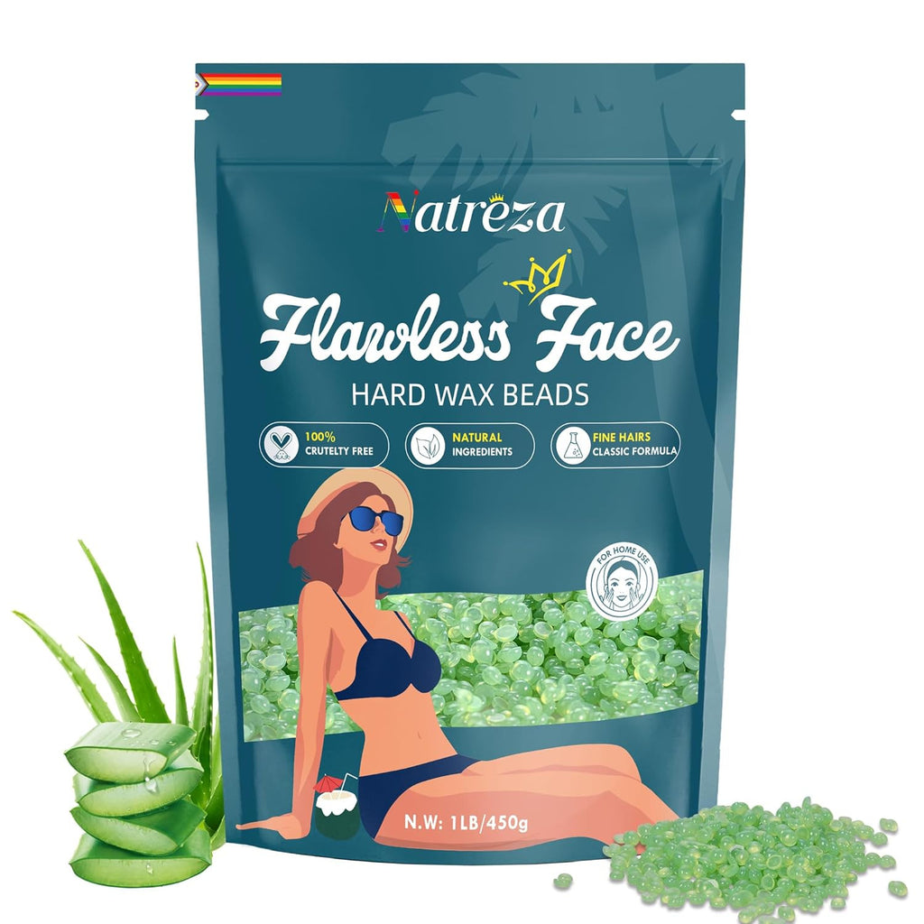 Hard Wax Beads for Hair Removal, Sensitive Skin with Aloe Vera - 1Lb